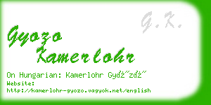 gyozo kamerlohr business card